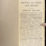 1904 Drinks as They Are Mixed by Paul Lowe | Pre- Prohibition Bartender Manual