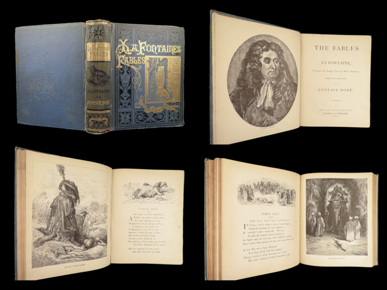 Image of 1880 Fables of Fontaine Illustrated by Gustave Dore ART | English Folio ed