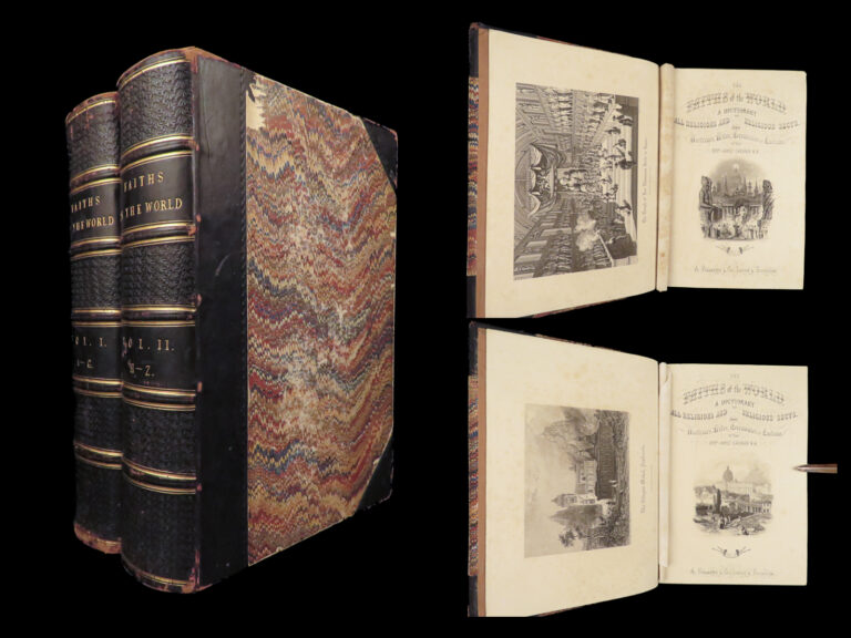 Image of 1858 Faiths of the World by Gardner | 1st ed Religion Buddhism Islam Hindu 2v