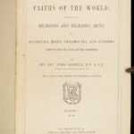 1858 Faiths of the World by Gardner | 1st ed Religion Buddhism Islam Hindu 2v