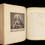 1862 Payne Illustrated HOLY BIBLE Maps Portraits King James English HUGE Rare