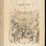 1862 Payne Illustrated HOLY BIBLE Maps Portraits King James English HUGE Rare