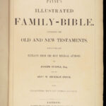 1862 Payne Illustrated HOLY BIBLE Maps Portraits King James English HUGE Rare