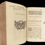 1697 Florentine Histories by Machiavelli on the Medici Family & Florence Italy