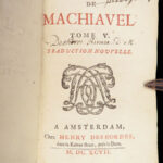 1697 Florentine Histories by Machiavelli on the Medici Family & Florence Italy