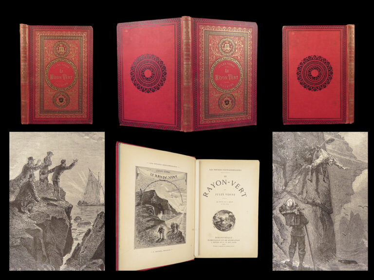 Image of 1882 Jules Verne 1st ed Green Ray Le Rayon Vert Extraordinary Voyages Hetzel ed