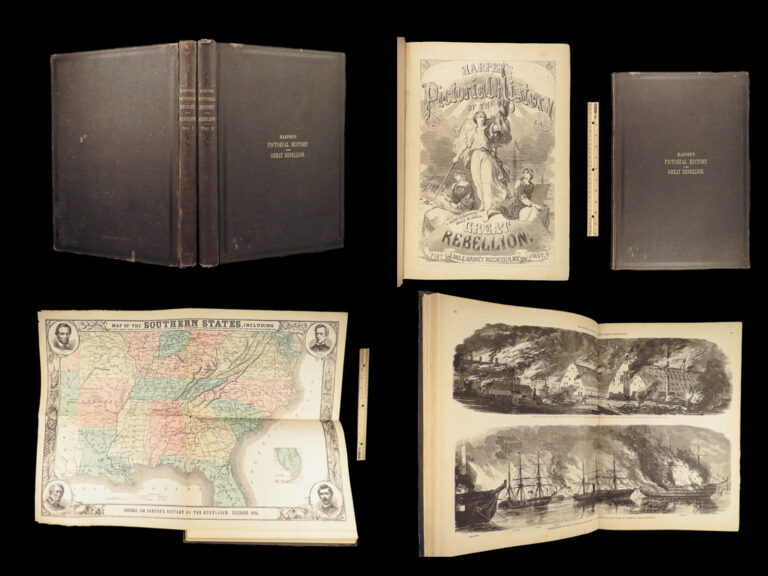 Image of 1866 ENORMOUS Civil War Harpers Pictorial History America Guernsey Battle Scenes