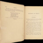1874 History of Texas 1st ed by Morphis | Davy Crockett Alamo & Exploration