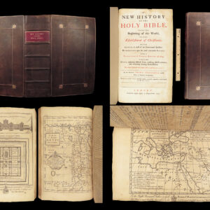 1744 Holy BIBLE & History Illustrated Thomas Stackhouse Maps HUGE