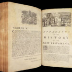 1744 Holy BIBLE & History Illustrated Thomas Stackhouse Maps HUGE