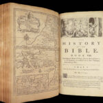 1744 Holy BIBLE & History Illustrated Thomas Stackhouse Maps HUGE