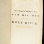 1744 Holy BIBLE & History Illustrated Thomas Stackhouse Maps HUGE