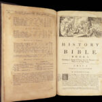 1744 Holy BIBLE & History Illustrated Thomas Stackhouse Maps HUGE