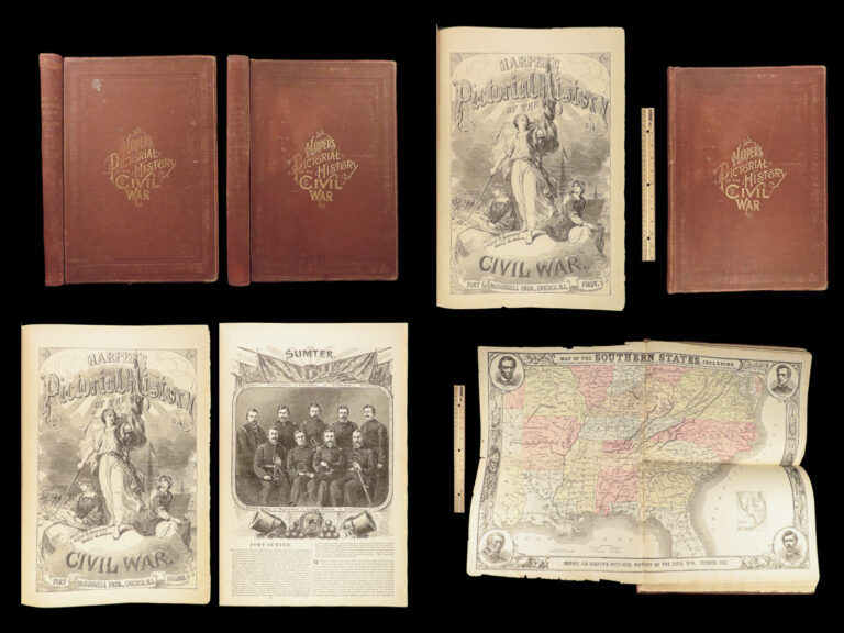 Image of 1894 HUGE Harper’s Pictorial History of CIVIL WAR Illustrated MAPS Battle Scenes