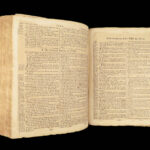 1817 HUGE Holy BIBLE Illustrated Moses MAPS & Scenes Apocrypha BOWKER Family