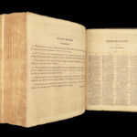 1817 HUGE Holy BIBLE Illustrated Moses MAPS & Scenes Apocrypha BOWKER Family