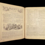 1866 HUGE BIBLE Civil War English Holy Land MAP Ingram Cobbin King James KJV