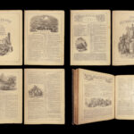 1866 HUGE BIBLE Civil War English Holy Land MAP Ingram Cobbin King James KJV