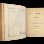 1866 HUGE BIBLE Civil War English Holy Land MAP Ingram Cobbin King James KJV