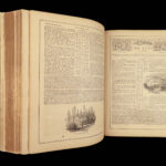 1866 HUGE BIBLE Civil War English Holy Land MAP Ingram Cobbin King James KJV