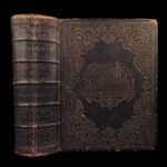 1866 HUGE BIBLE Civil War English Holy Land MAP Ingram Cobbin King James KJV