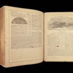 1866 HUGE BIBLE Civil War English Holy Land MAP Ingram Cobbin King James KJV