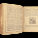 1866 HUGE BIBLE Civil War English Holy Land MAP Ingram Cobbin King James KJV