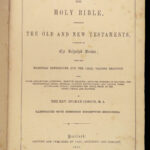 1866 HUGE BIBLE Civil War English Holy Land MAP Ingram Cobbin King James KJV