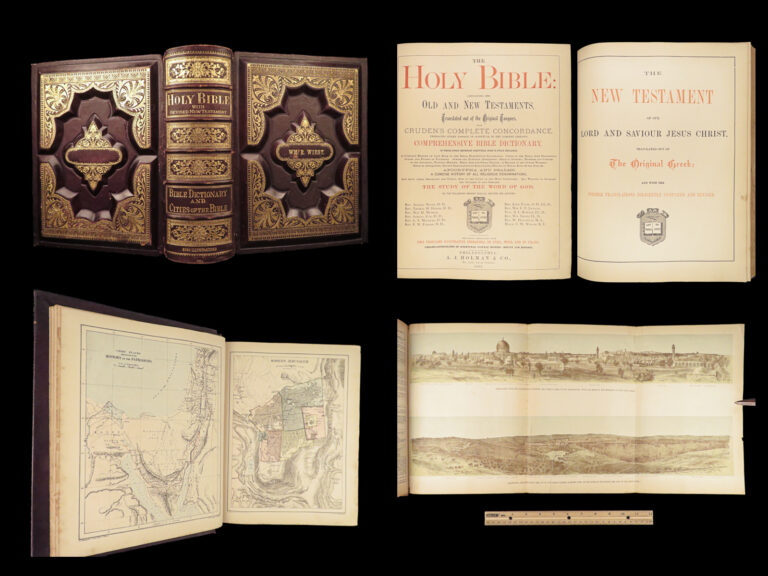 Image of 1883 EXQUISITE Holman Holy Bible | Old & New Testaments KJV | HUGE Philadelphia