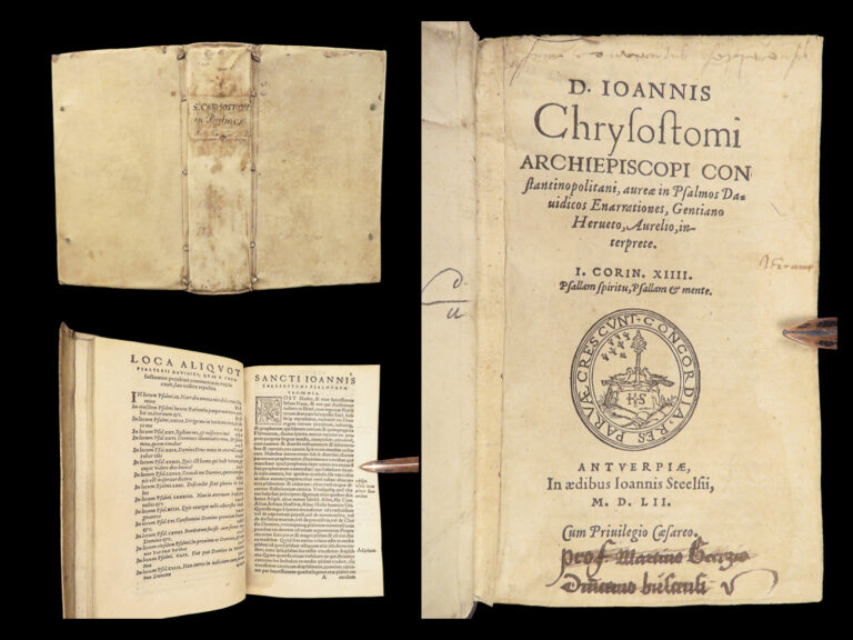 Image of 1552 Homilies on Book of PSALMS by Orthodox John Chrysostom | Bible Commentary