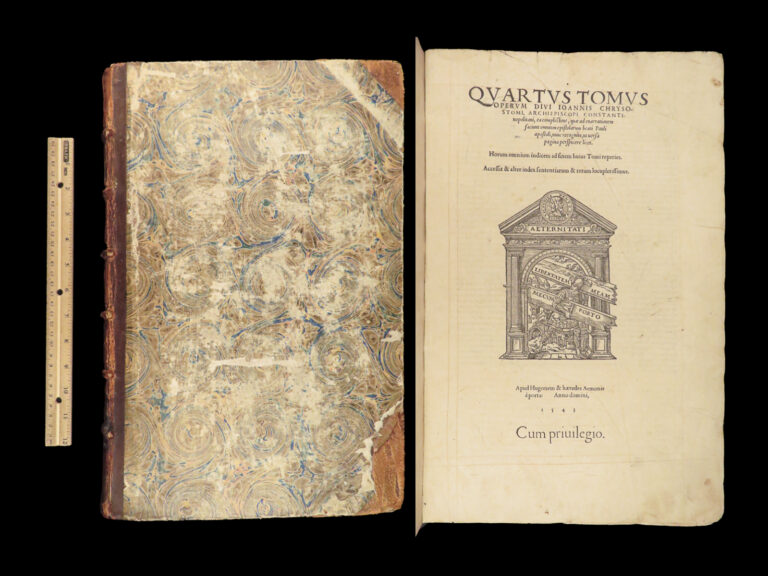 Image of 1543 Homilies of Saint John Chrysostom Bible Commentary Epistles of Paul FOLIO