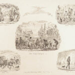 1827 George CRUIKSHANK 1ed Illustrations of Time Cartoon Sketch ART Humor RARE