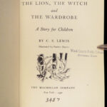 1950 TRUE 1st US printing The Lion The Witch & The Wardrobe by CS Lewis