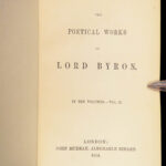 1854 EXQUISITE Works Lord Byron English Romantic Poetry 10v SET in FINE BINDING