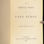 1854 EXQUISITE Works Lord Byron English Romantic Poetry 10v SET in FINE BINDING