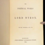 1854 EXQUISITE Works Lord Byron English Romantic Poetry 10v SET in FINE BINDING