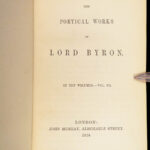 1854 EXQUISITE Works Lord Byron English Romantic Poetry 10v SET in FINE BINDING