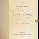 1854 EXQUISITE Works Lord Byron English Romantic Poetry 10v SET in FINE BINDING
