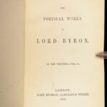 1854 EXQUISITE Works Lord Byron English Romantic Poetry 10v SET in FINE BINDING