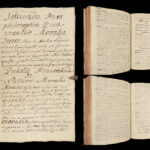 1730 Handwritten Latin Manuscript on Logic and Moral Philosophy by Will. Marzin