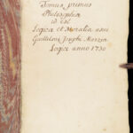 1730 Handwritten Latin Manuscript on Logic and Moral Philosophy by Will. Marzin