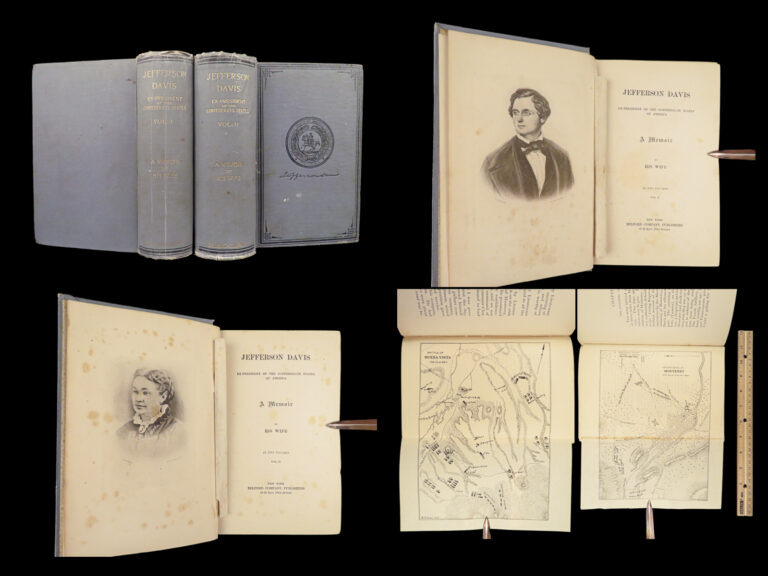 Image of 1890 Jefferson Davis 1st ed Memoir of Confederate States of America President