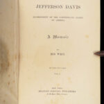 1890 Jefferson Davis 1st ed Memoir of Confederate States of America President