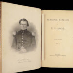 1885 Civil War Memoirs of Ulysses S Grant | 1st edition 2v | Maps & Leather
