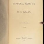 1885 Civil War Memoirs of Ulysses S Grant | 1st edition 2v | Maps & Leather
