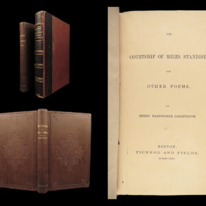 1858 1st/1st Courtship of Miles Standish by Wadsworth Longfellow w/ Slipcase