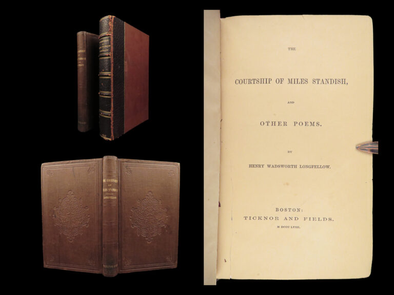 Image of 1858 1st/1st Courtship of Miles Standish by Wadsworth Longfellow w/ Slipcase