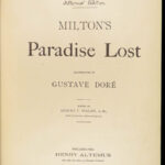 1890 John Milton Paradise Lost Gustave Dore Gallery Illustrated FOLIO Literature