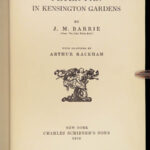 1910 Peter Pan in Kensington Gardens JM Barrie Arthur Rackham COLOR Illustrated