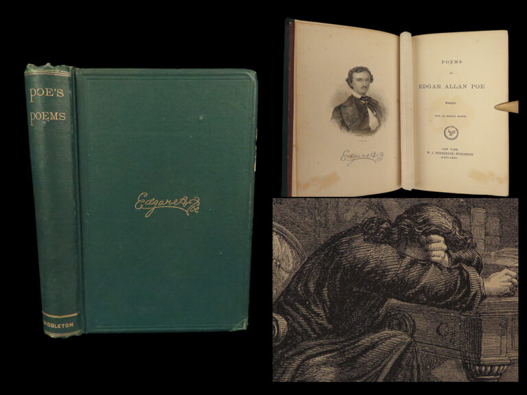 Image of 1875 Edgar Allan Poe Raven Bells Poetic Principle OCCULT Horror Poetry Memoir